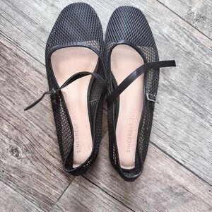 Sincerely Jules Black Mesh Flats